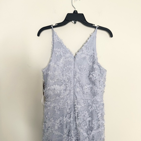 NWT Aqua Bloomingdale's Lavendar Lace Overlay Cocktail Midi Dress Size 8 - Picture 4 of 6